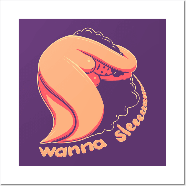 wanna sleee Wall Art by danvaman